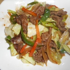 牛肉と野菜の焼き肉のタレ炒め